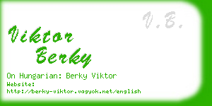 viktor berky business card